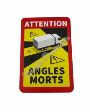 Plaque magnétique Attention angles morts camion